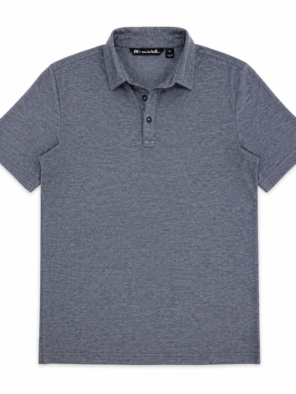 TravisMathew Heather Gray Pima Cotton Blend Golf Polo Shirt Men’s Medium - Picture 2 of 9